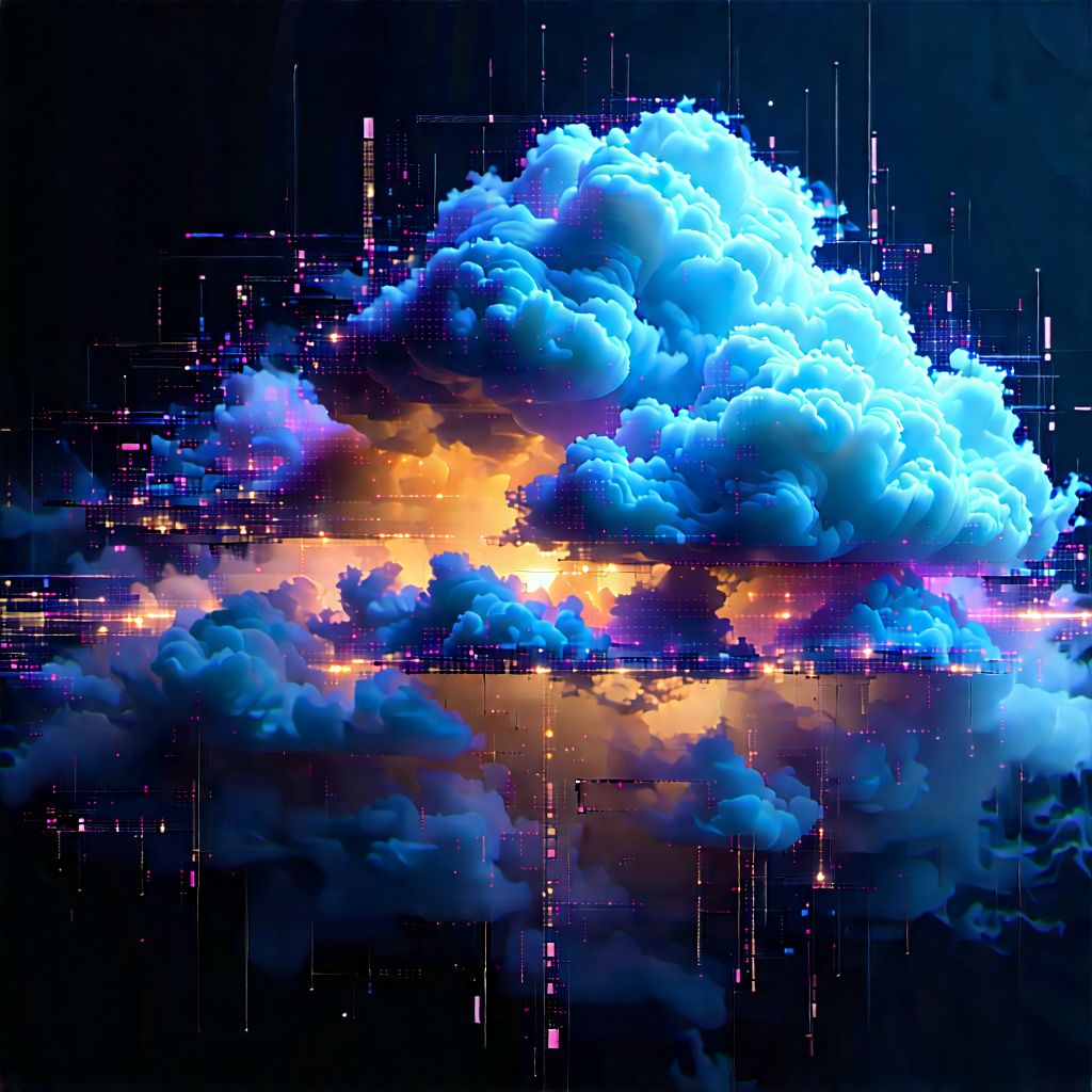 Cloud Computing Visualization With Large, Colorful