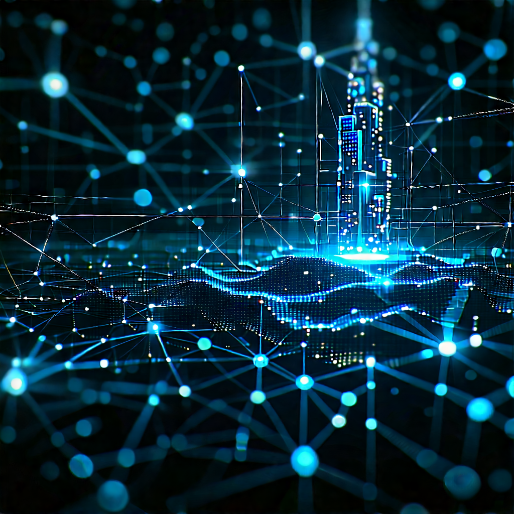 Blockchain Network Visualization With Image, There