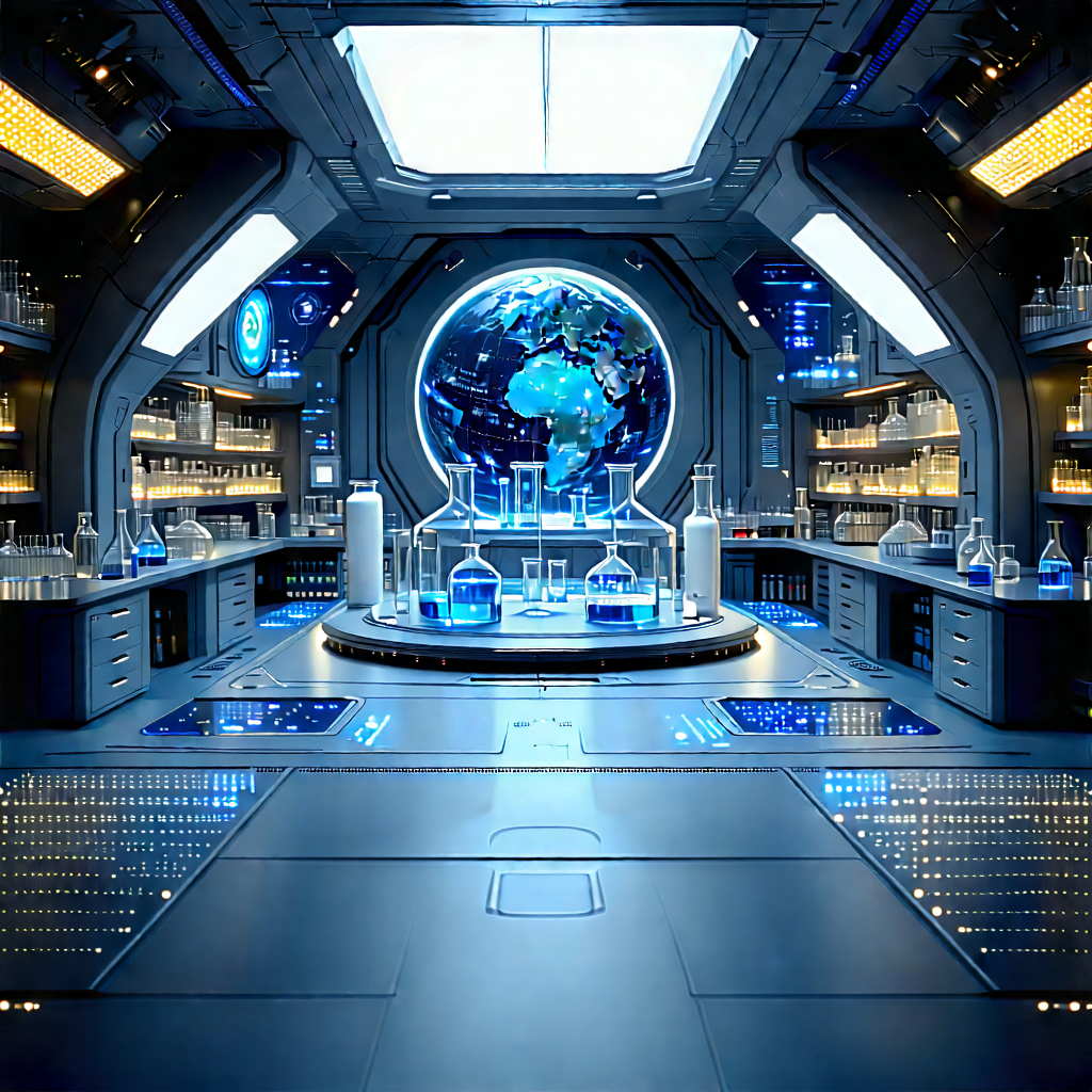 (futuristic:1.37) Research Laboratory With Futuristic Setting,
