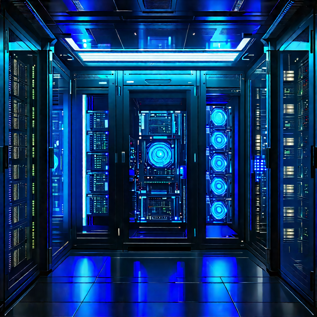 Futuristic server room