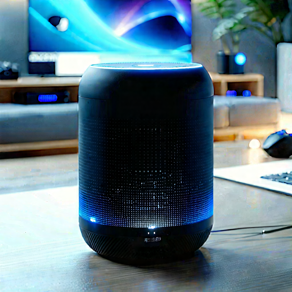 Smart Home (device:1.19) With Digital Artwork With Black Blue