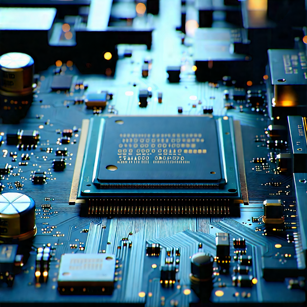 Close-up of microprocessor