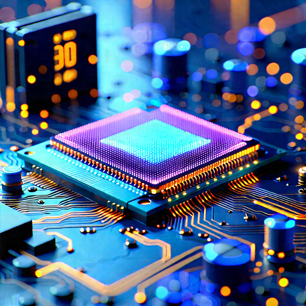 Close-up of electronic circuit