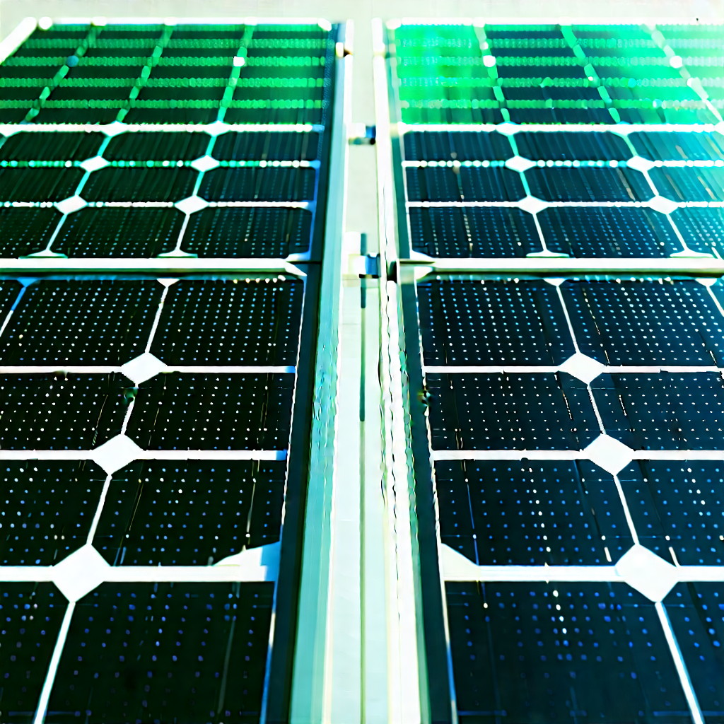 Solar Panel With (digital:1.25) Particles With Large Solar