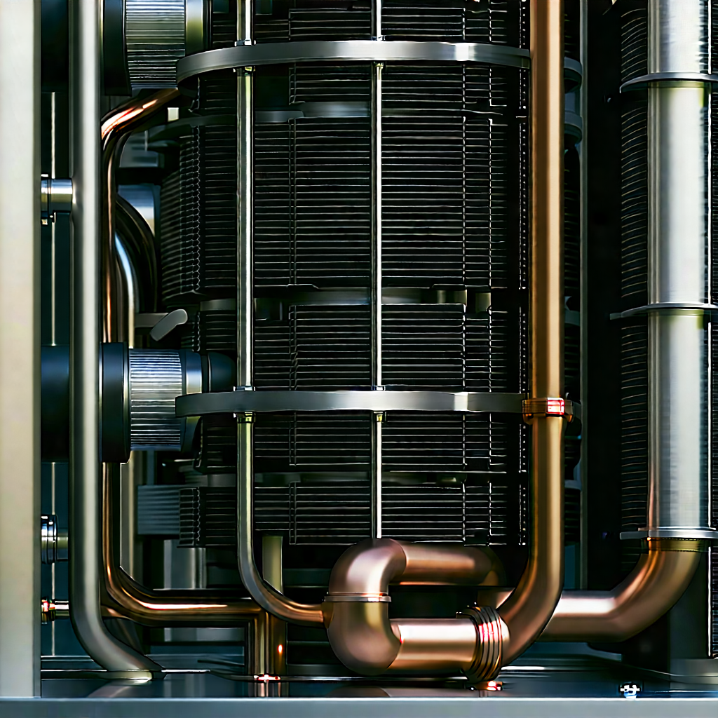 Close-up Of Cooling System With Large Metal