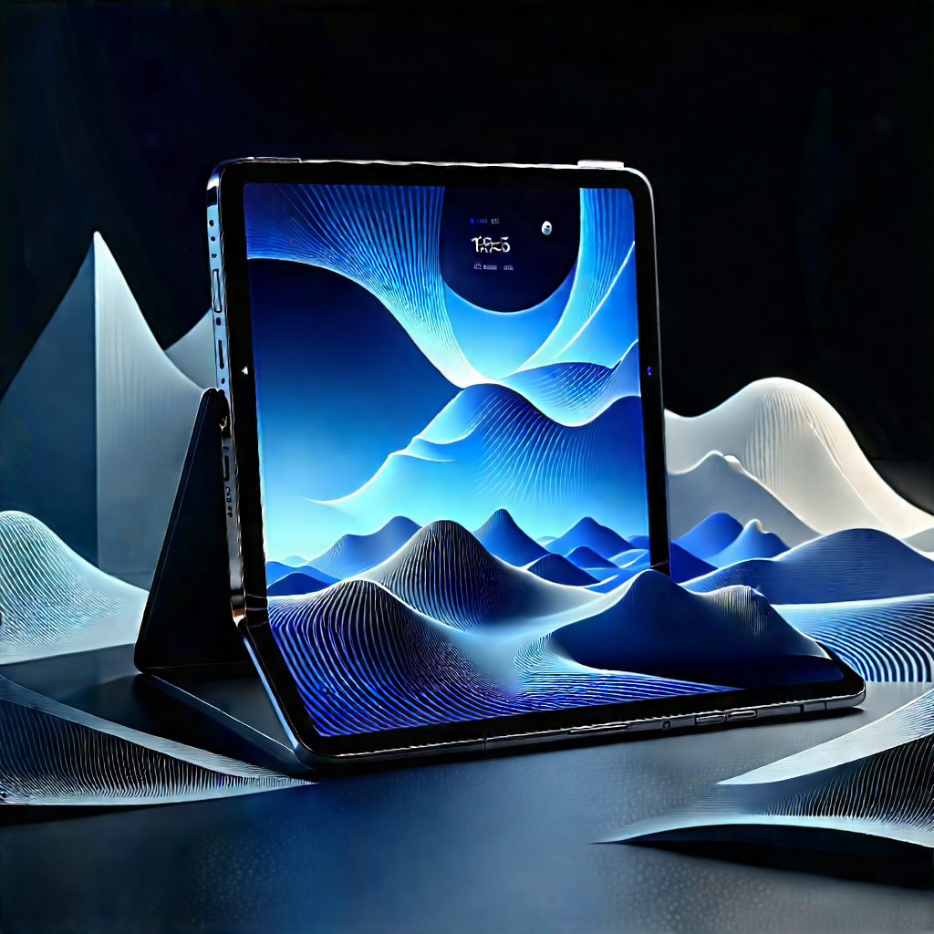 Tablet With User Interface With Black Silver