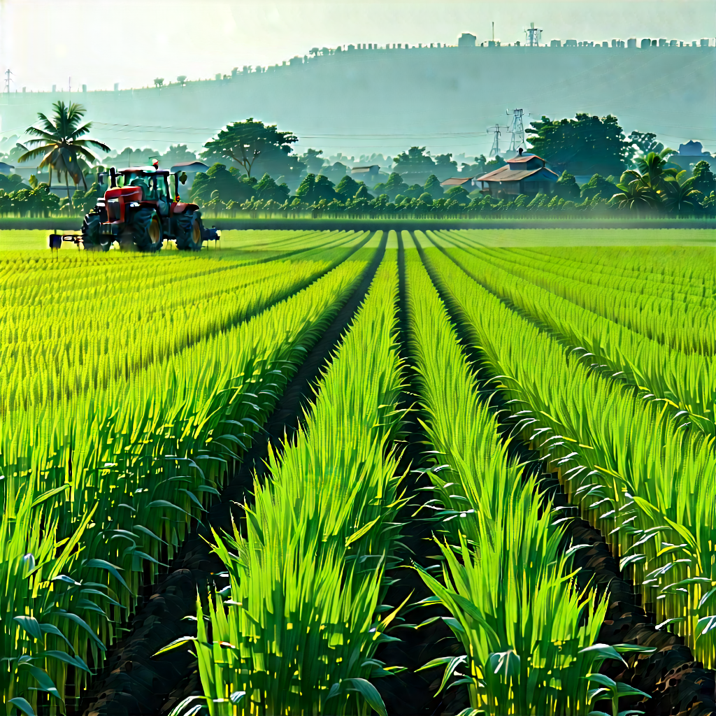 Agricultural Technology In Design Studio With Large Field
