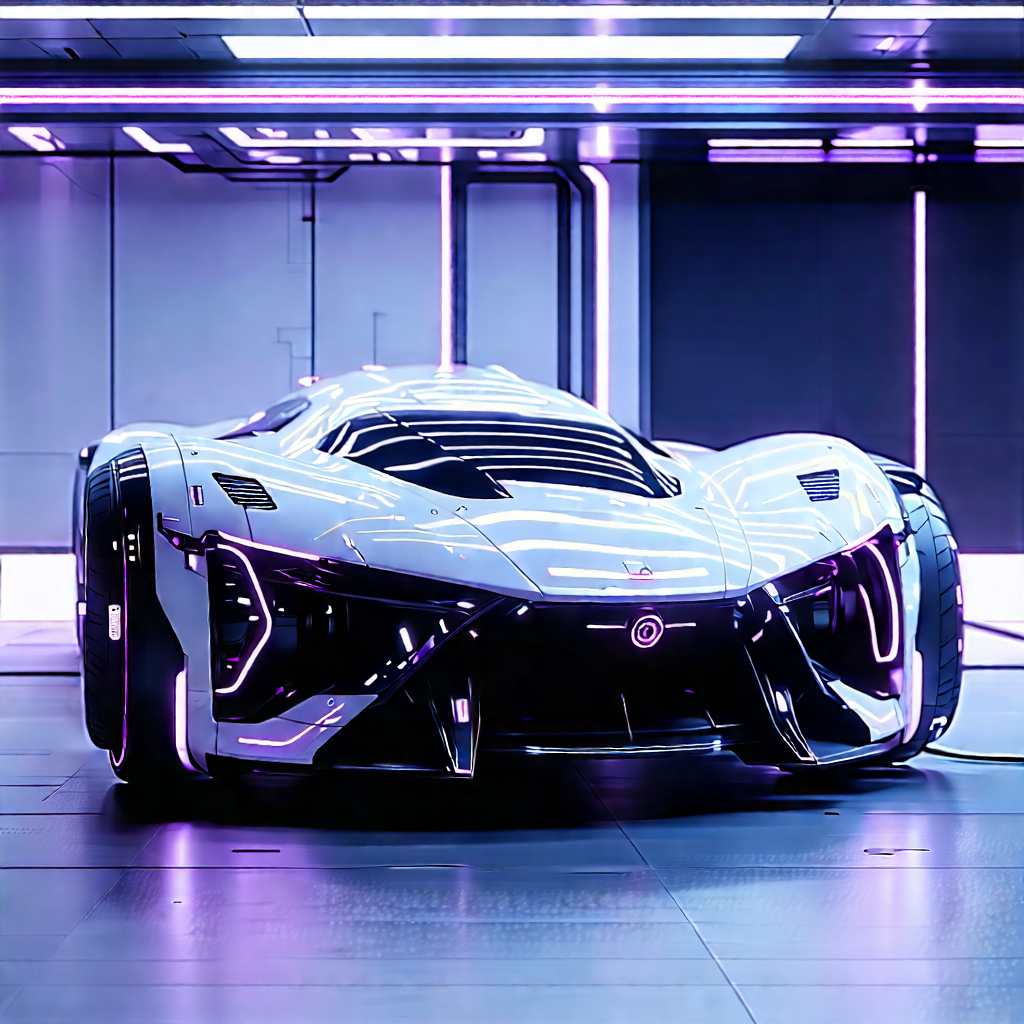 Innovative Electric Vehicle Design With Futuristic White
