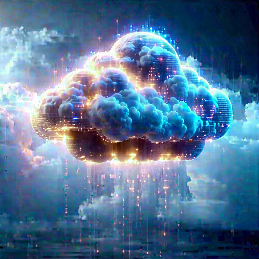 Cloud Computing Visualization With Large, Colorful