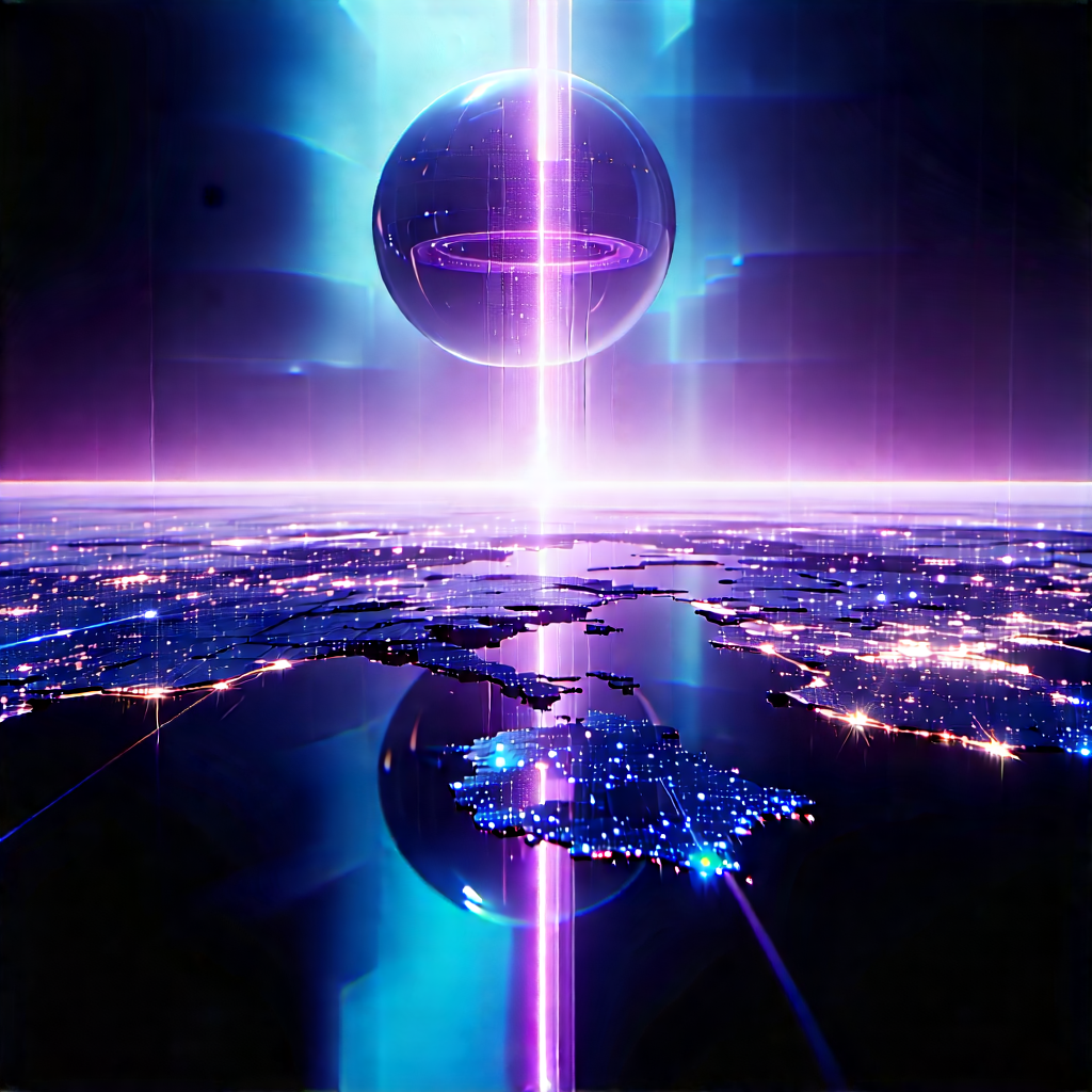 Digital Transformation Visualization With Large, Purple,
