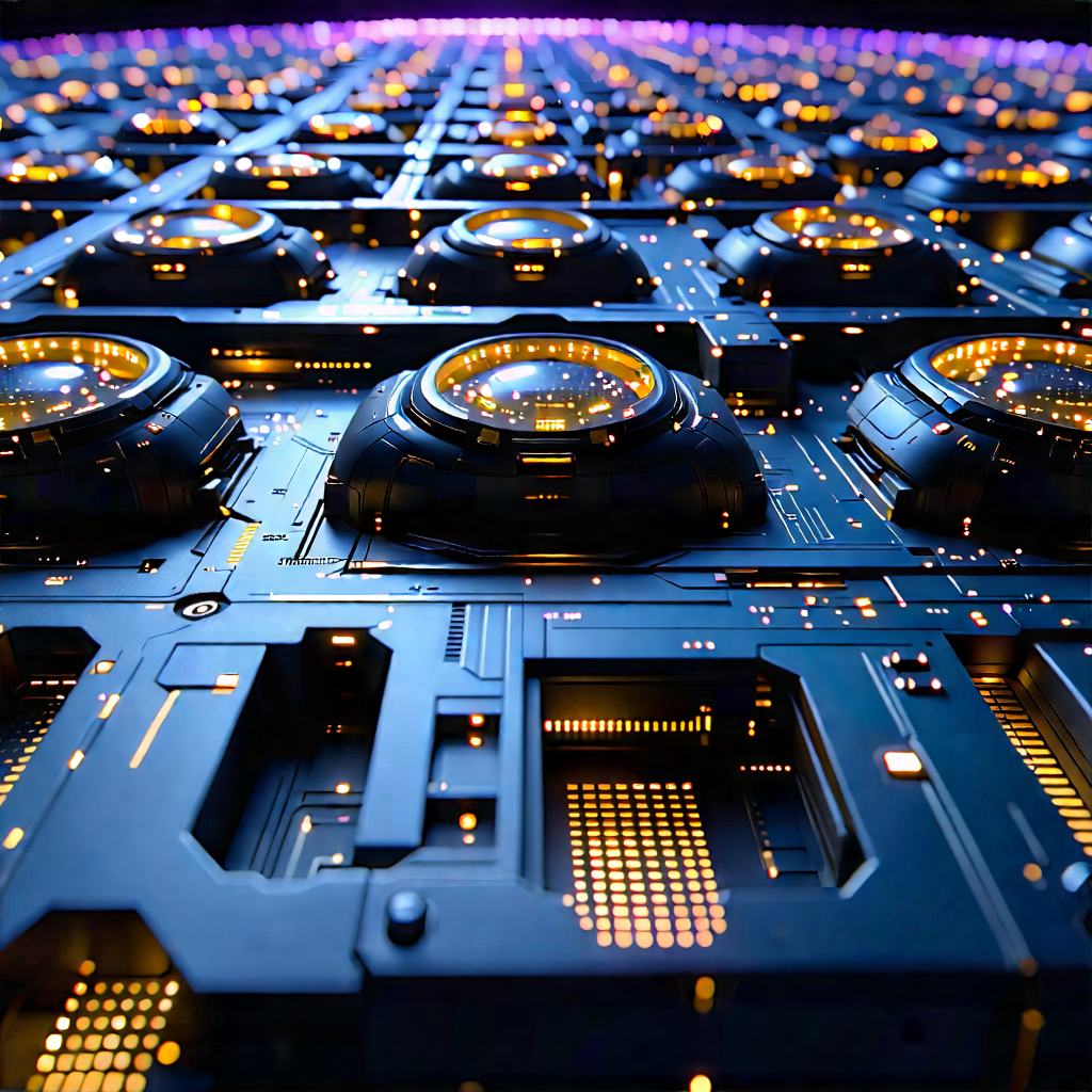 Close-up of sensor array