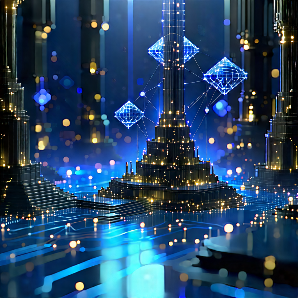 Blockchain Network Visualization With Image, There