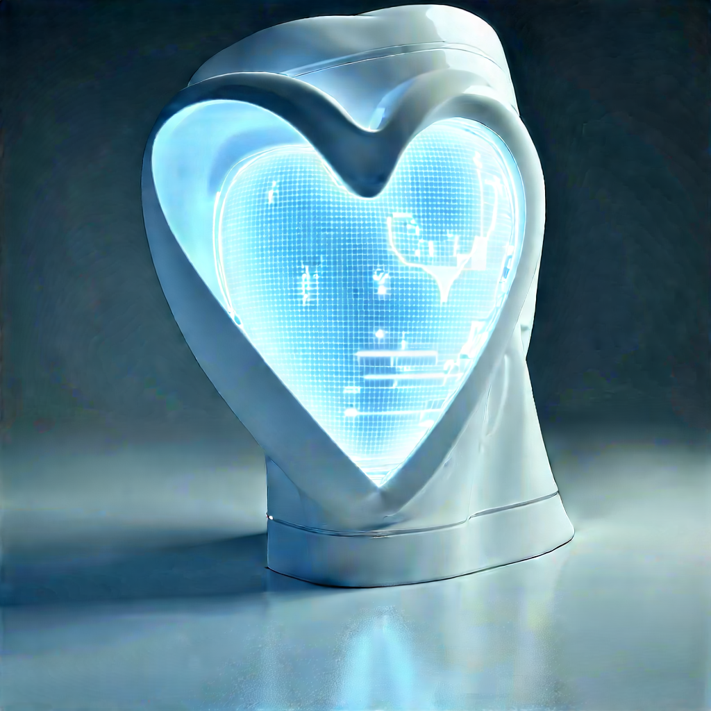 Innovative Medical Technology Design With White Heart-shaped