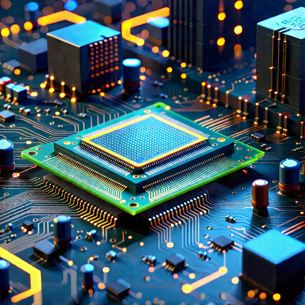 Close-up of electronic circuit