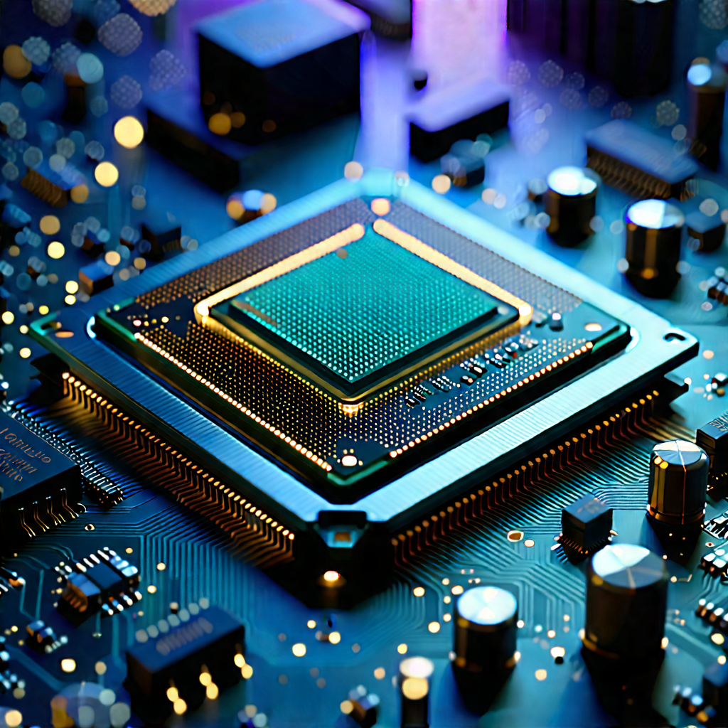Close-up of microprocessor