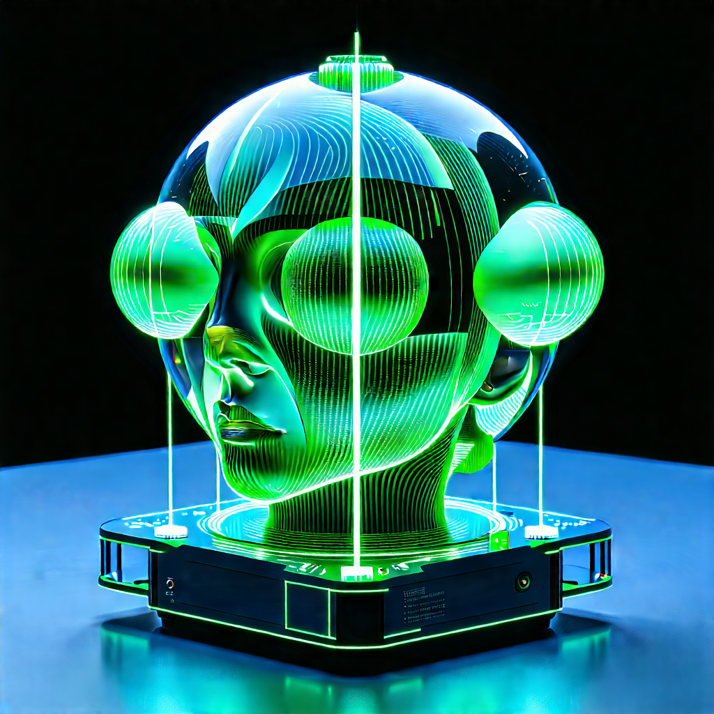 Quantum computer with neon accents