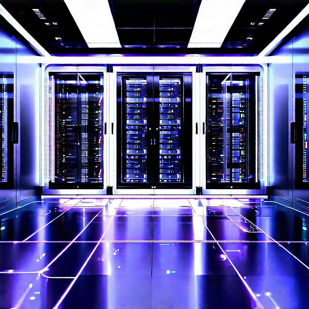 (futuristic:1.47) server room