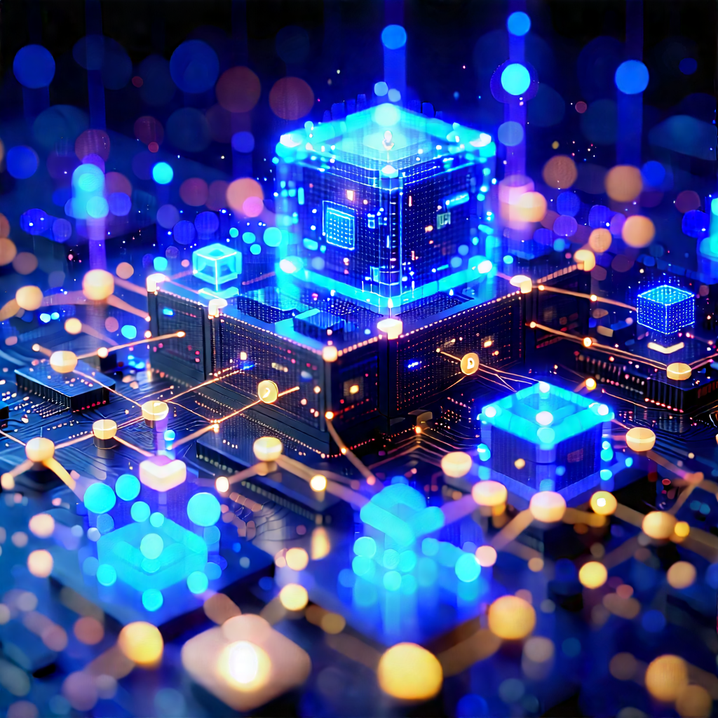 Blockchain Network Visualization With Image, There