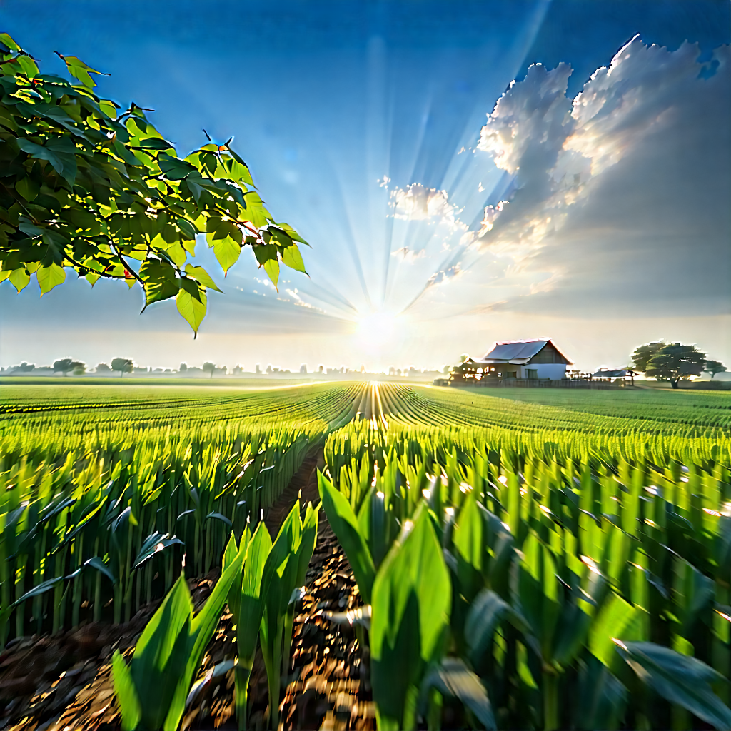 Agricultural Technology In Design Studio With Beautiful Sunset