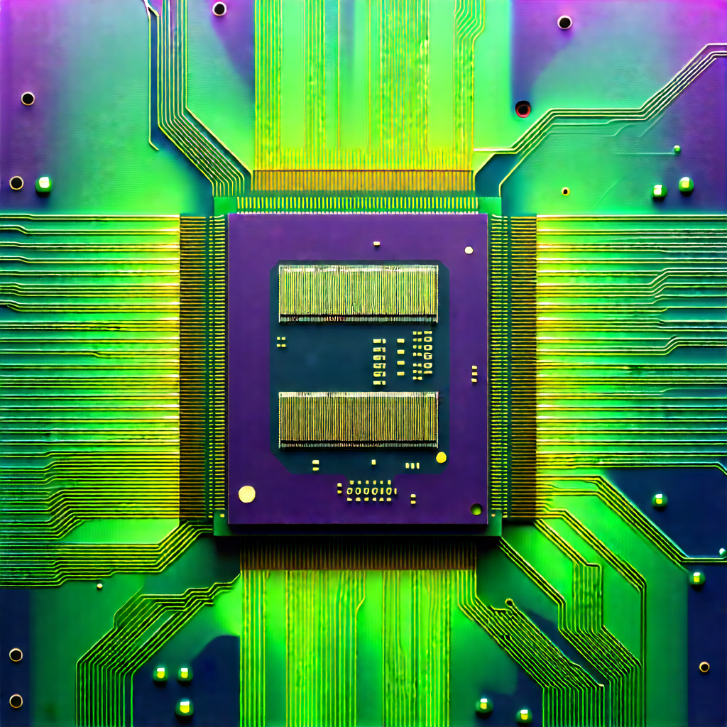 Close-up of microprocessor