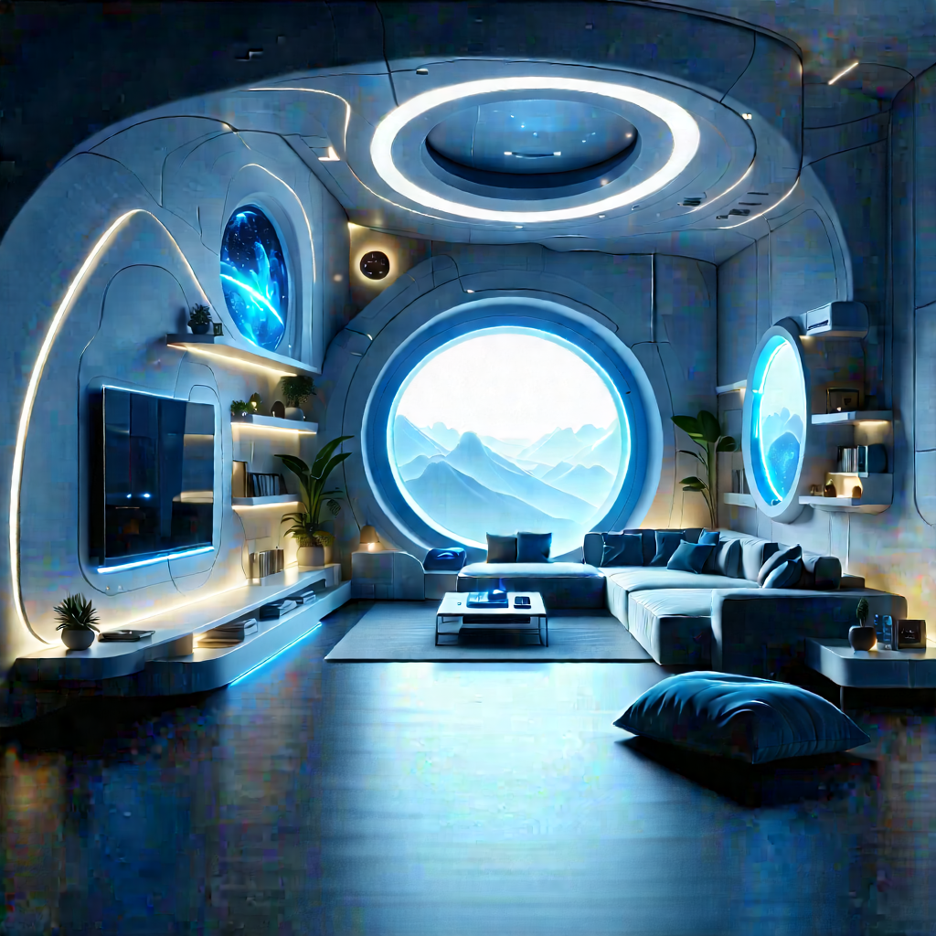 Futuristic Smart Home With Futuristic Living