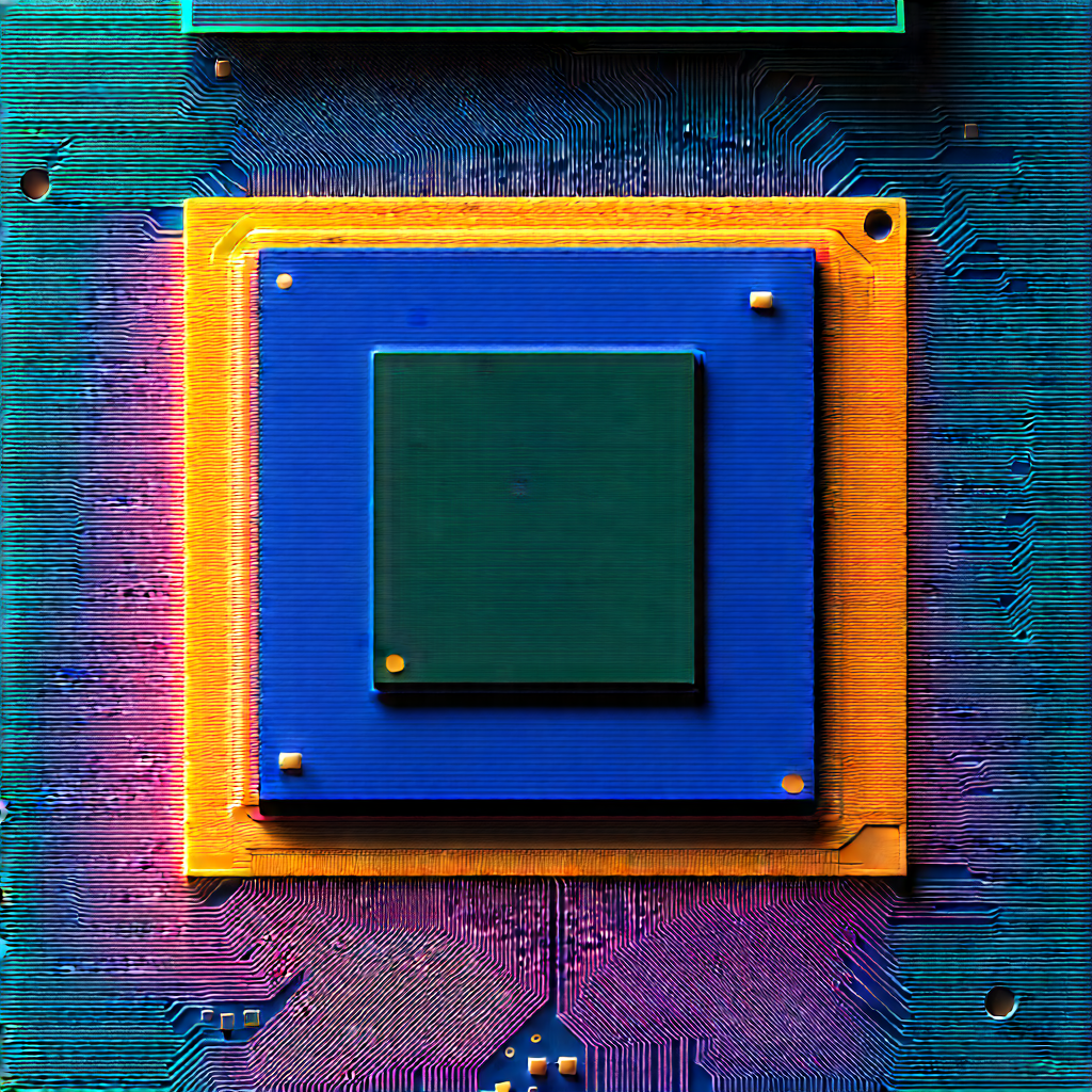 Close-up of microprocessor