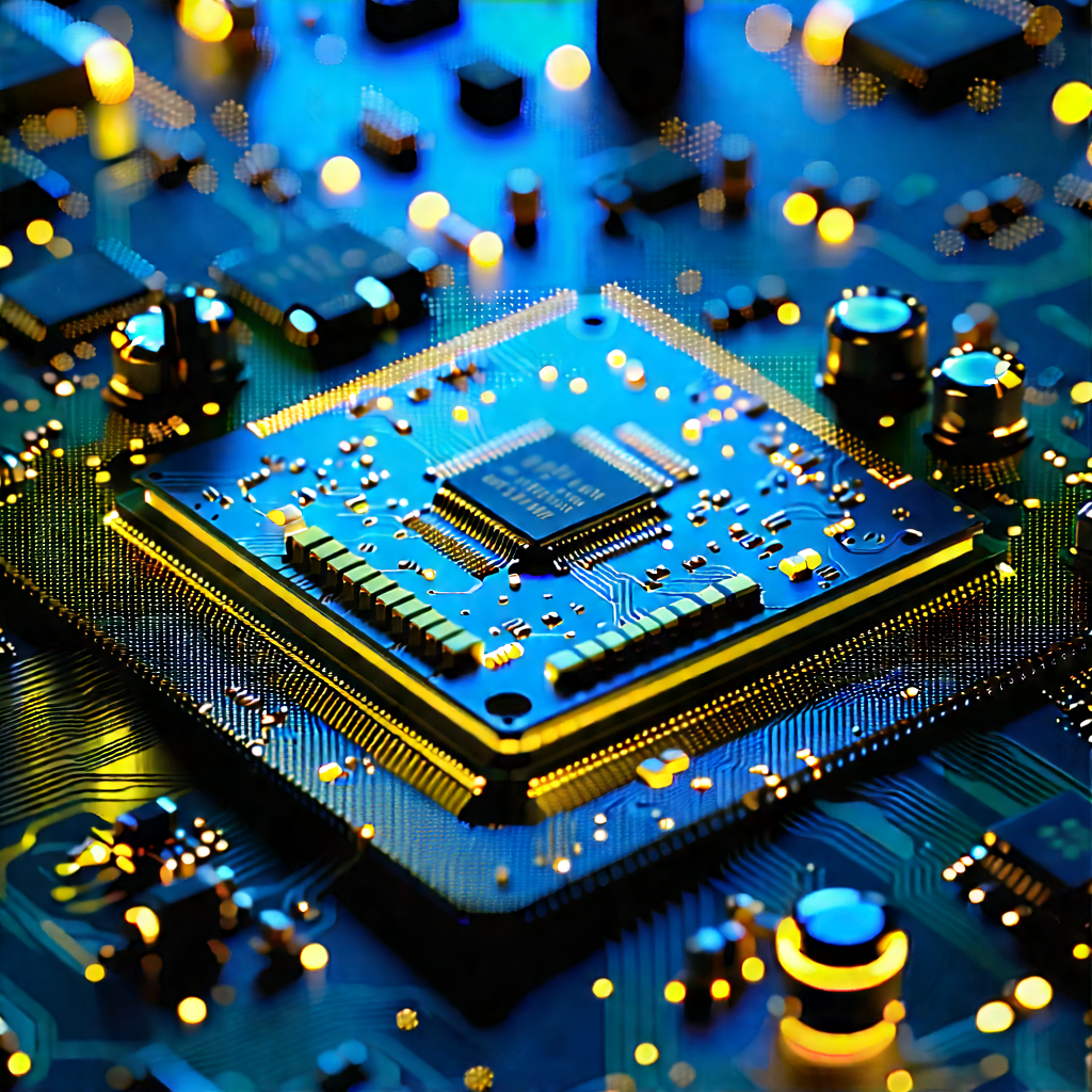 Close-up of microprocessor