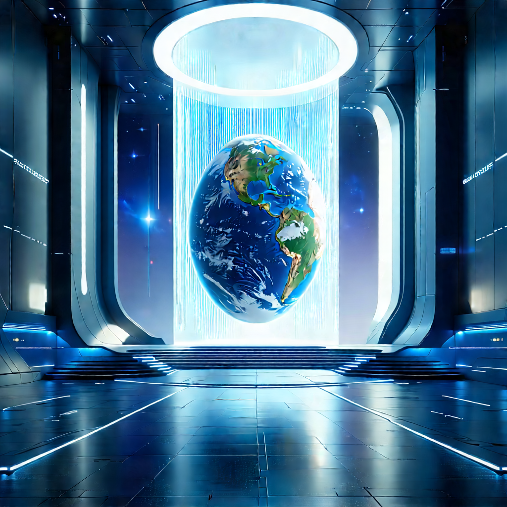 Futuristic innovation hub