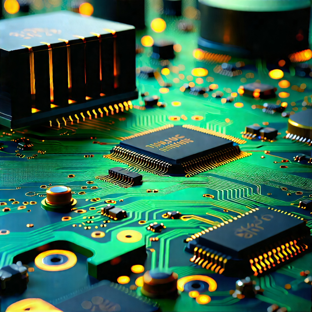 Close-up of electronic circuit