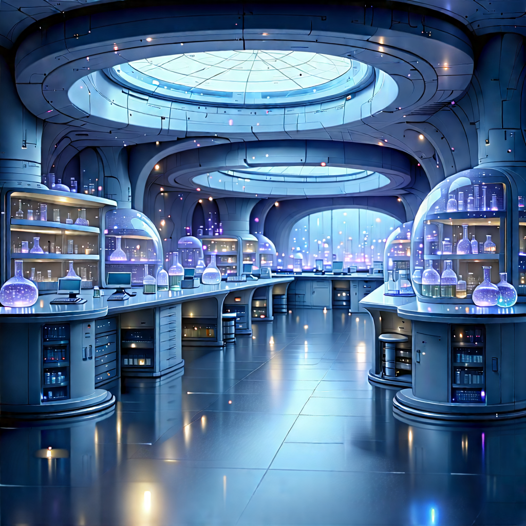(futuristic:1.41) research laboratory
