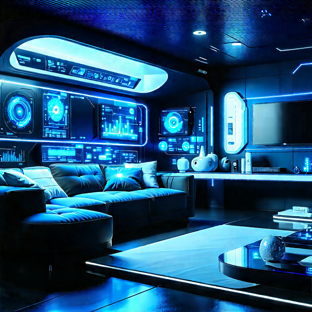Futuristic Smart Home With Futuristic Living