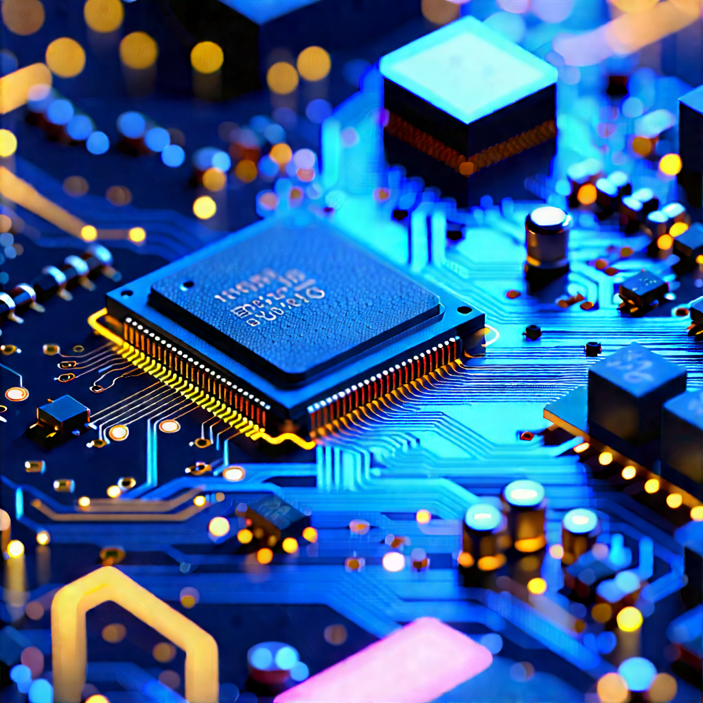 Close-up of electronic circuit