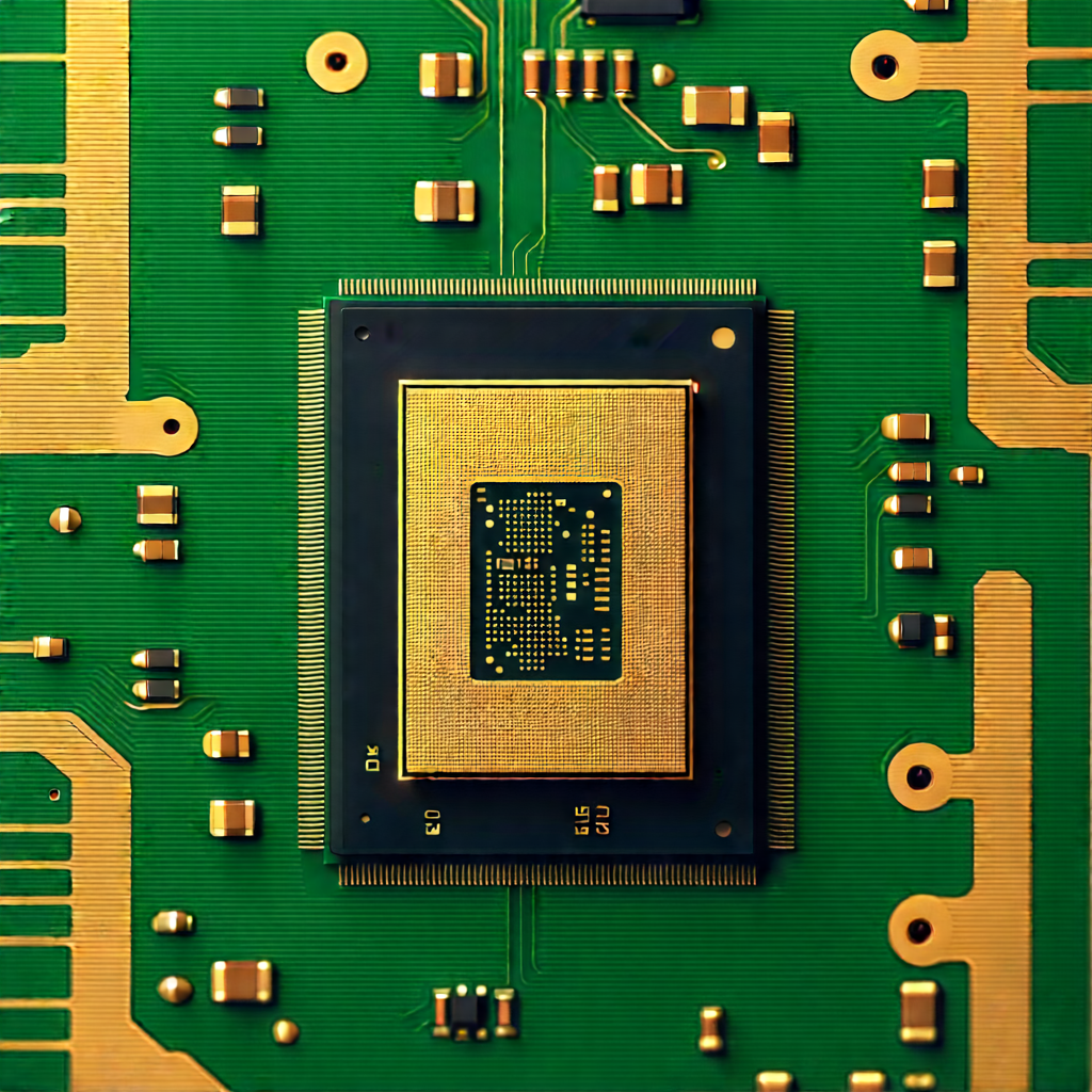 Close-up of microprocessor