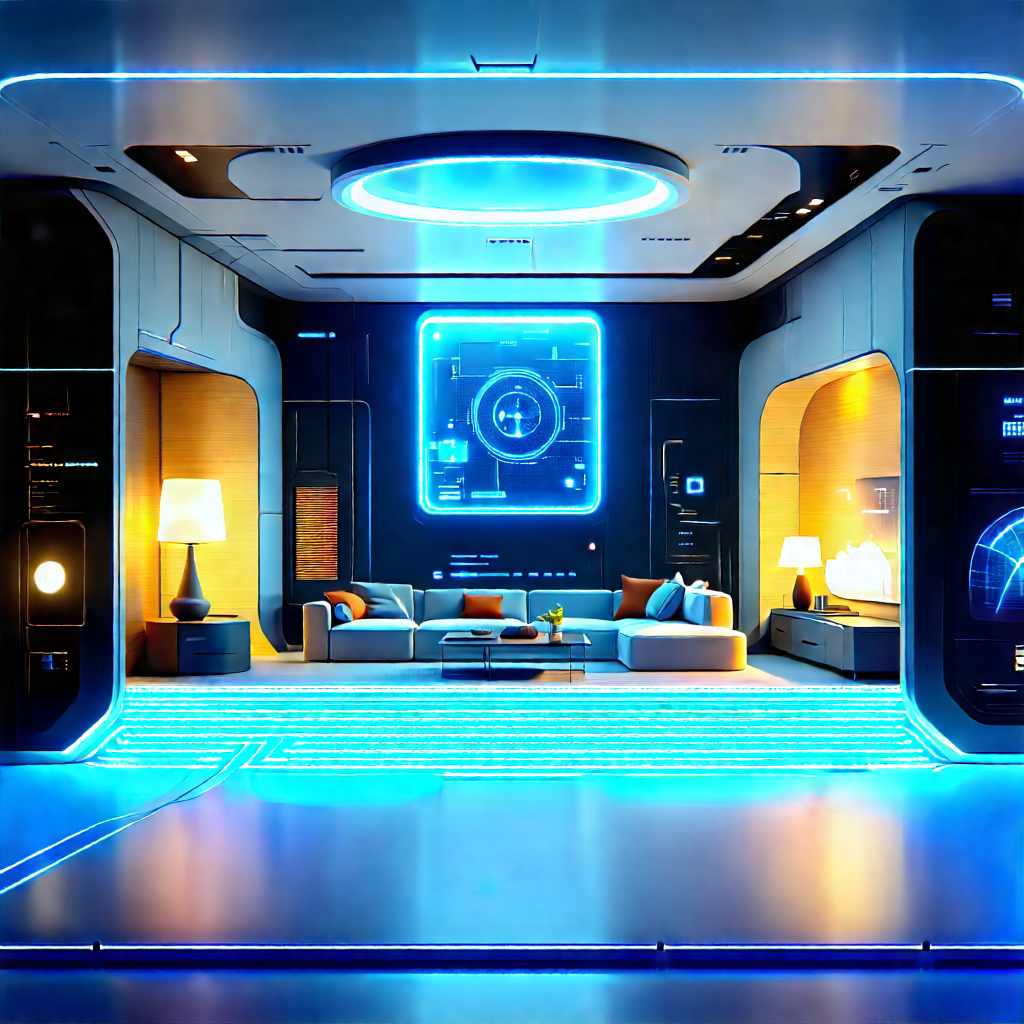 Futuristic Smart Home With Futuristic Living