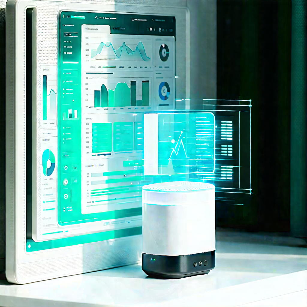 Smart home device with data visualization