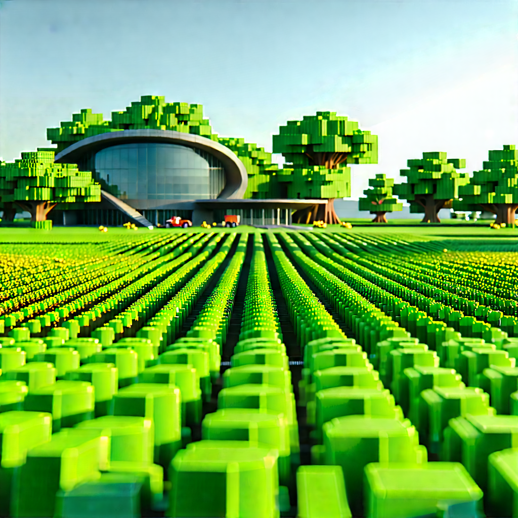 Agricultural Technology In Research Center With Computer-generated (cgi)