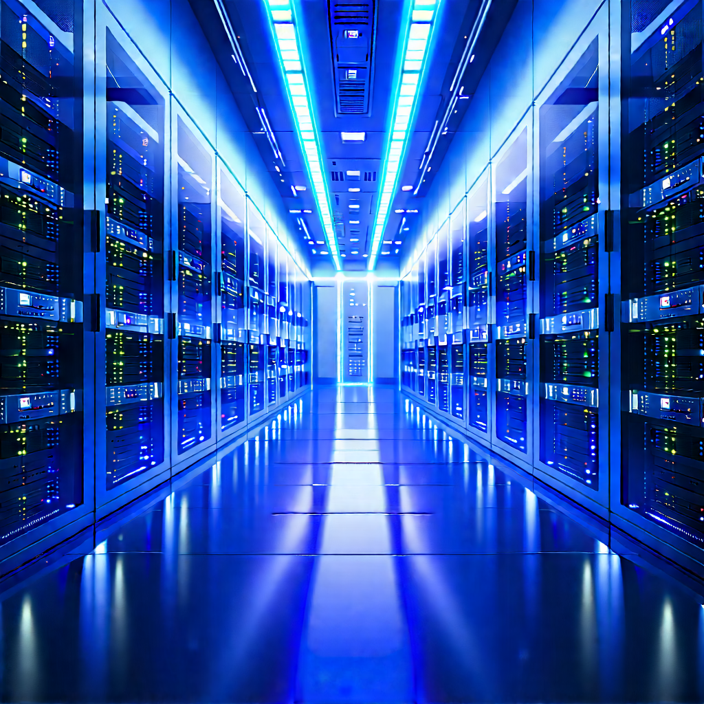 (futuristic:1.15) server room