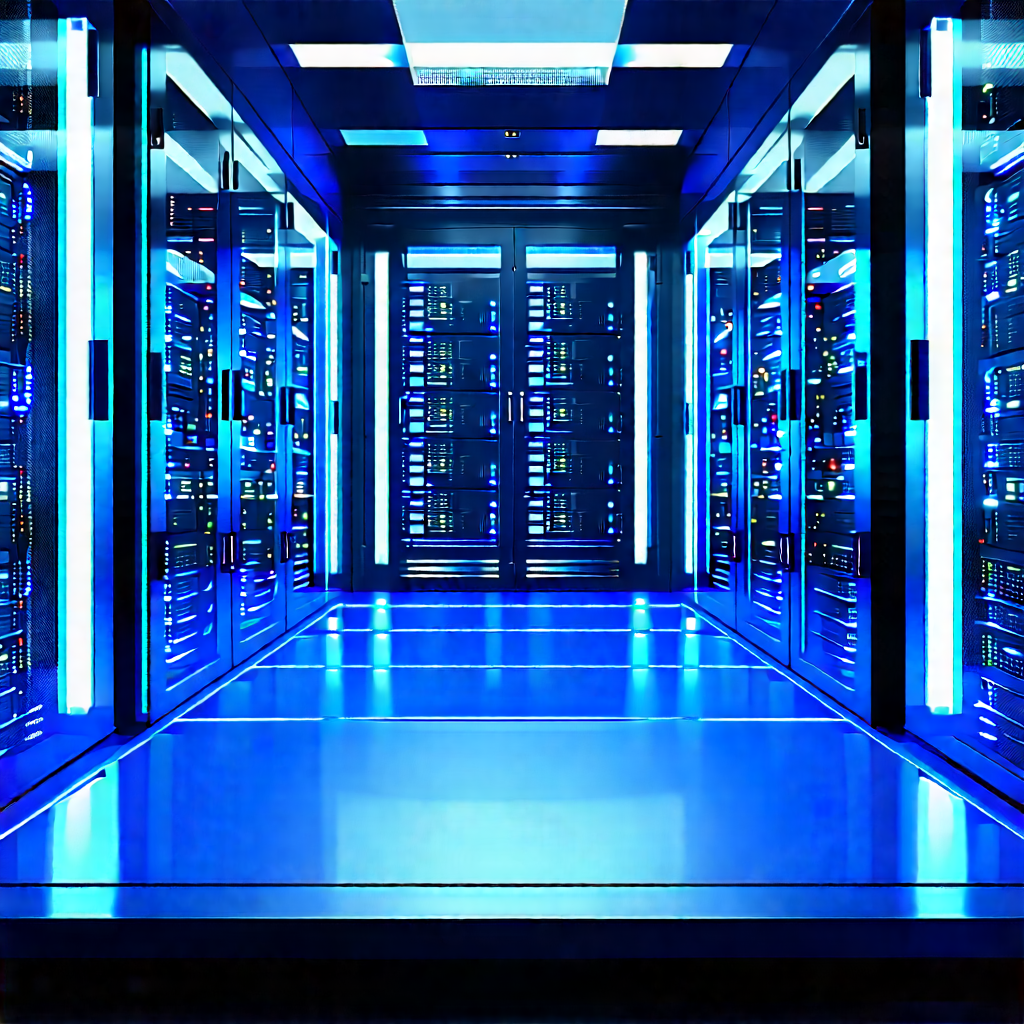 Futuristic Server Room With Image, There
