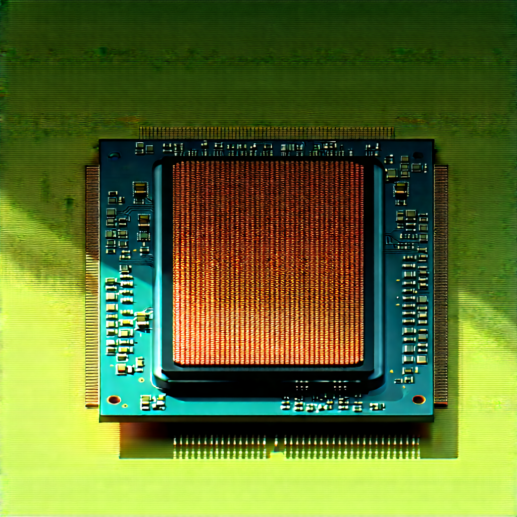 Close-up Of Microprocessor With Close-up Computer