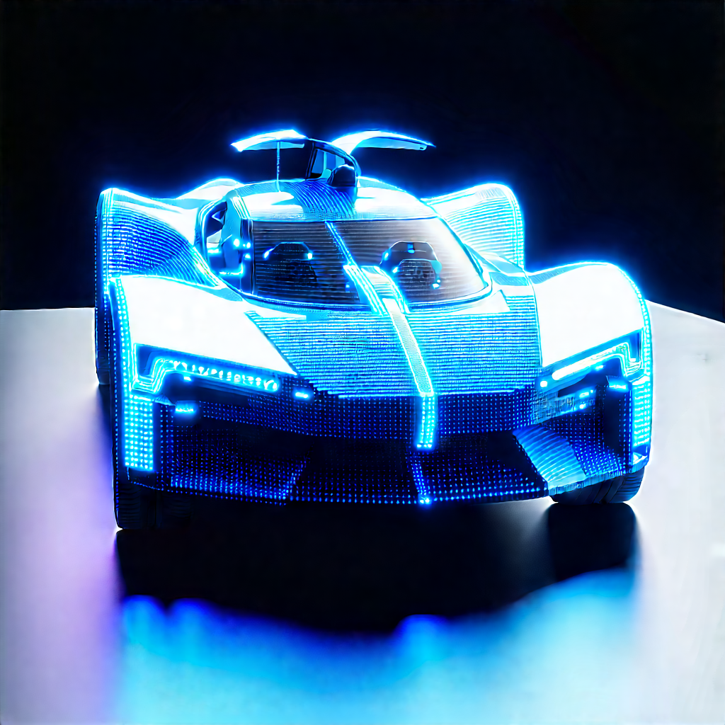 Innovative Electric Vehicle Design With Futuristic Blue
