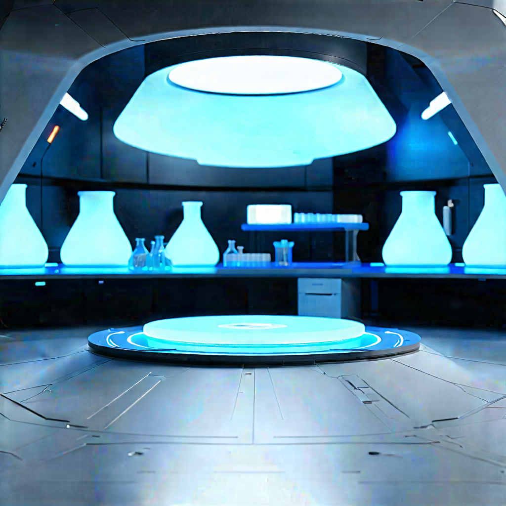Futuristic research laboratory