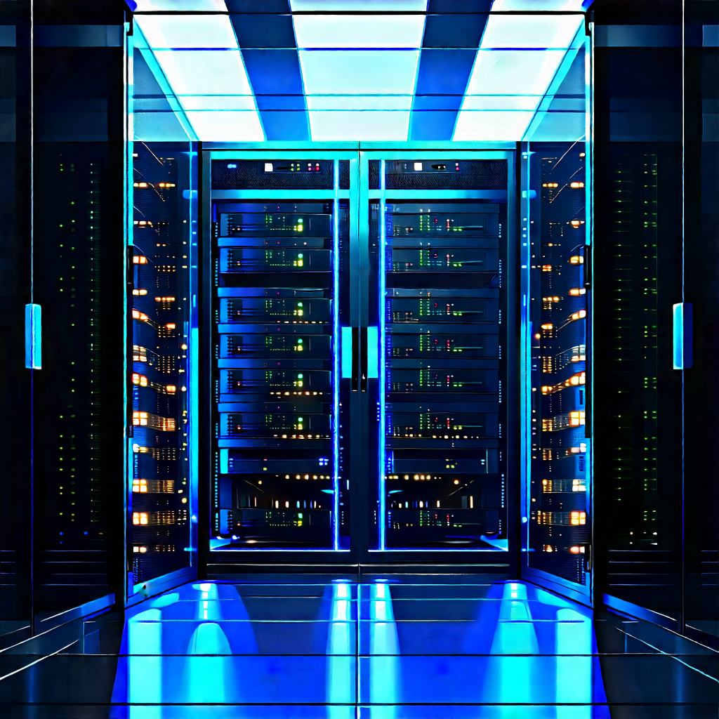 Server rack with digital particles