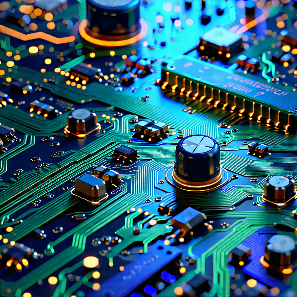 Close-up of electronic circuit