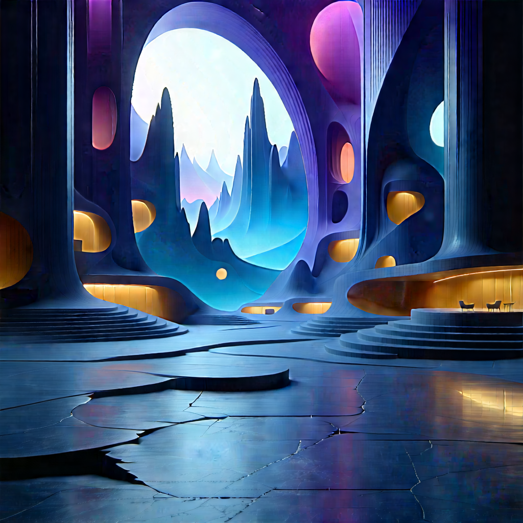 Futuristic Tech Startup Office With Image, There