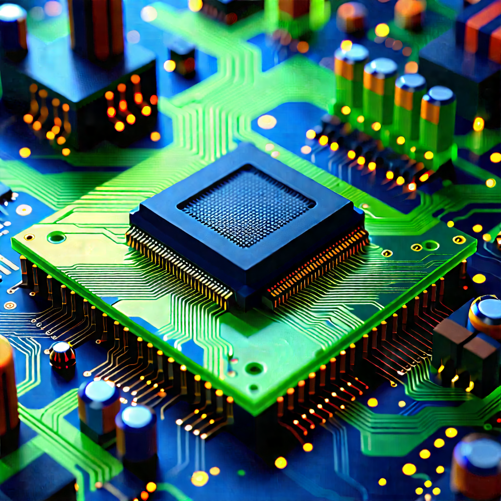 Close-up of electronic circuit