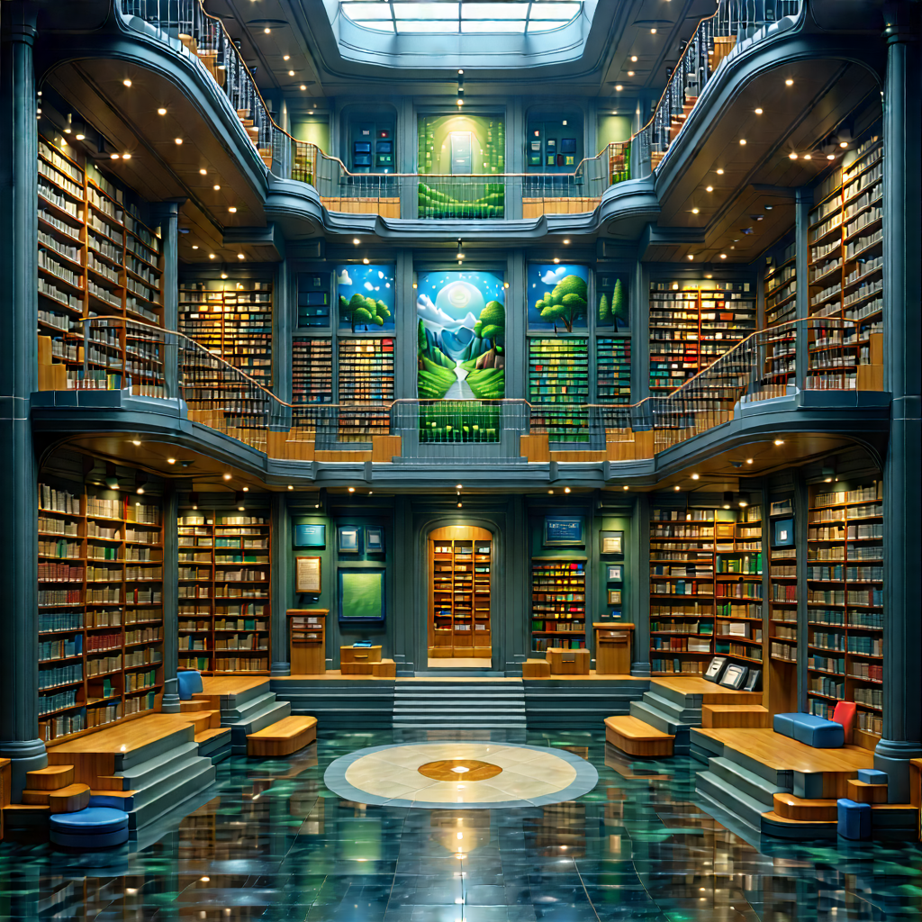Educational Technology In Research Center With Large, Well-lit