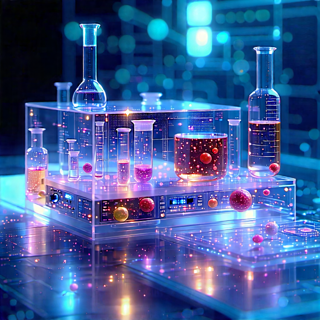 Futuristic Research Laboratory With Image