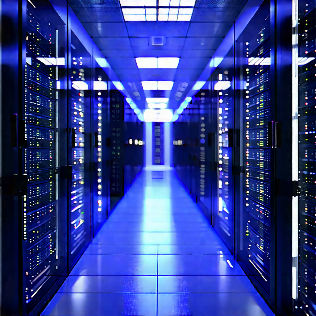 Futuristic Server Room With Image, There