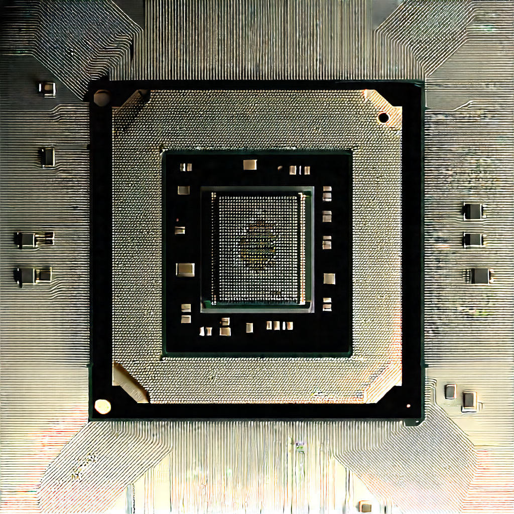 Close-up of microprocessor