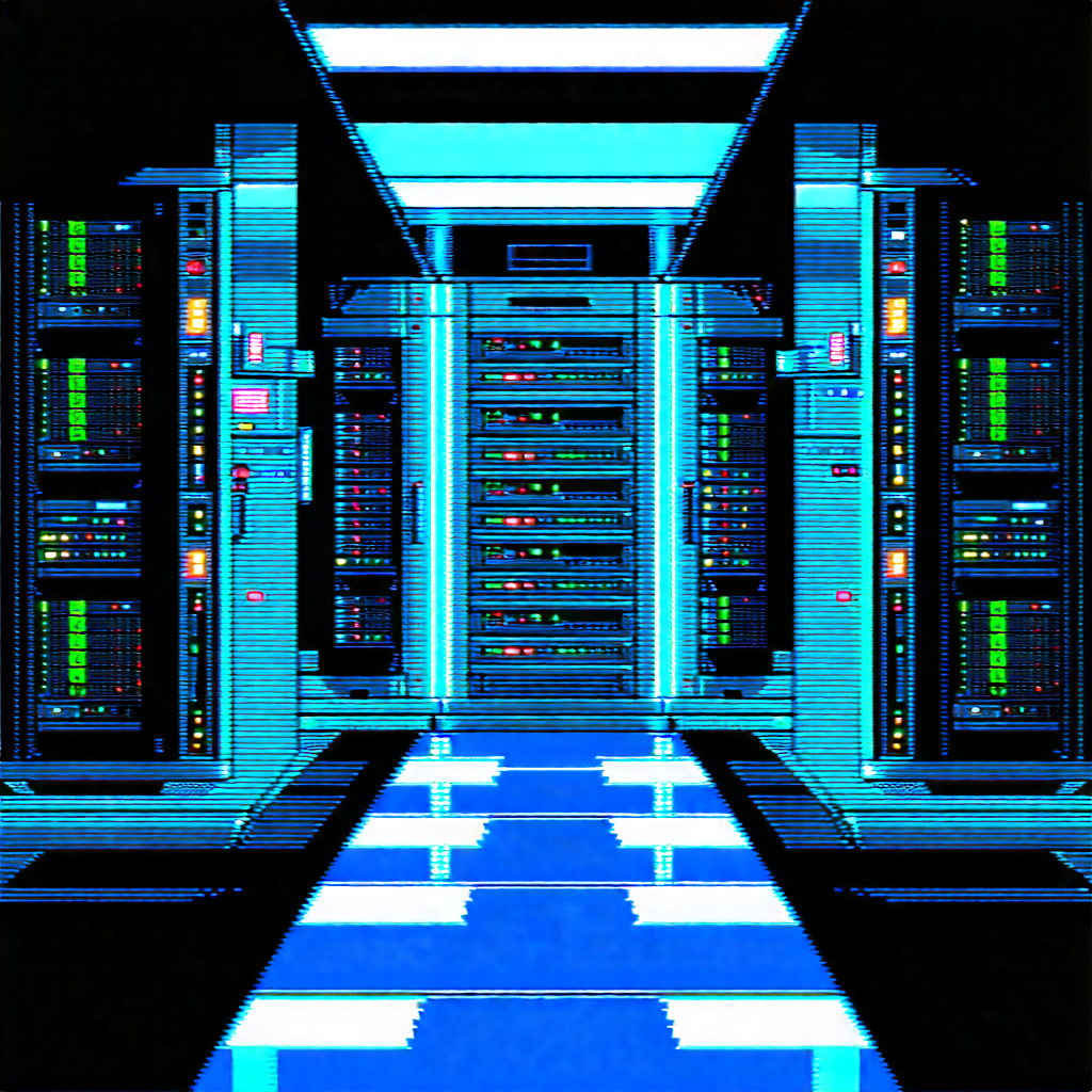 Futuristic server room